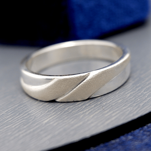 Cincin Tunangan Pria Perak 950 Nikah Emas Putih Palladium Platinum – Kualitas Premium SAN 950 [S588]