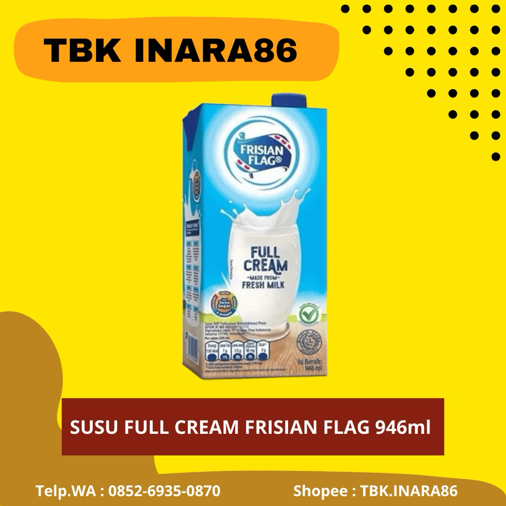 

Frisian Flag Susu UHT Full Cream 1L – Susu Cair Segar Tahan Lama