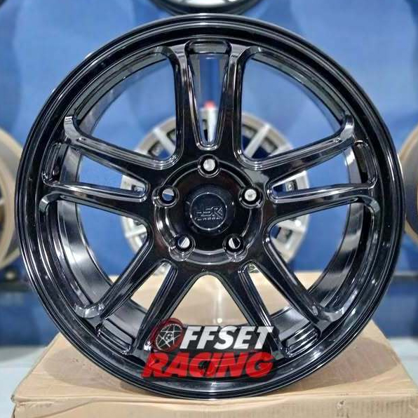 Velg Ring 17 5X114,3 HRV Ertiga Innova Xpander Velg Mobil HSR NX SPO R17 Lebar 7,5 Black