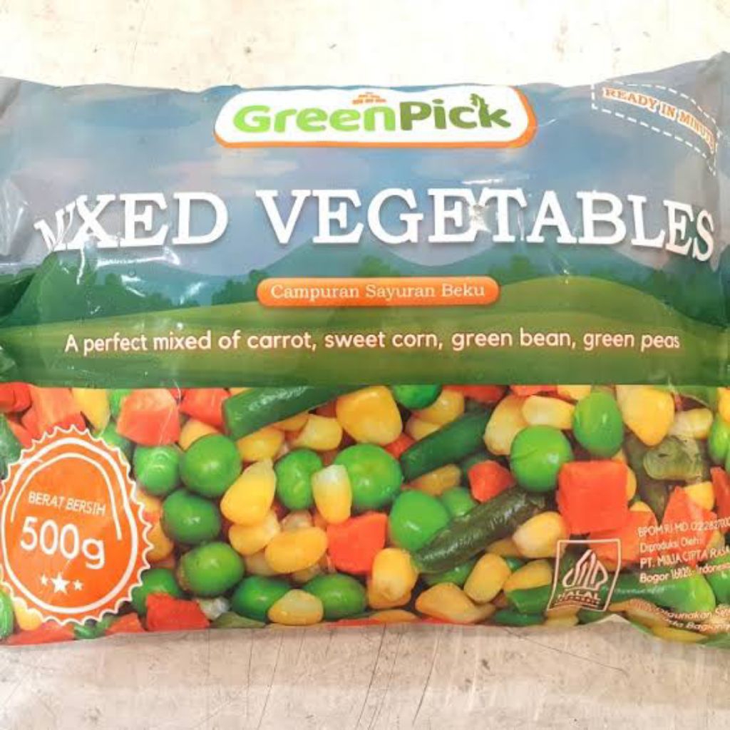 

Greenpick Mixed Vegetables/Sayuran Beku Campur 500gr
