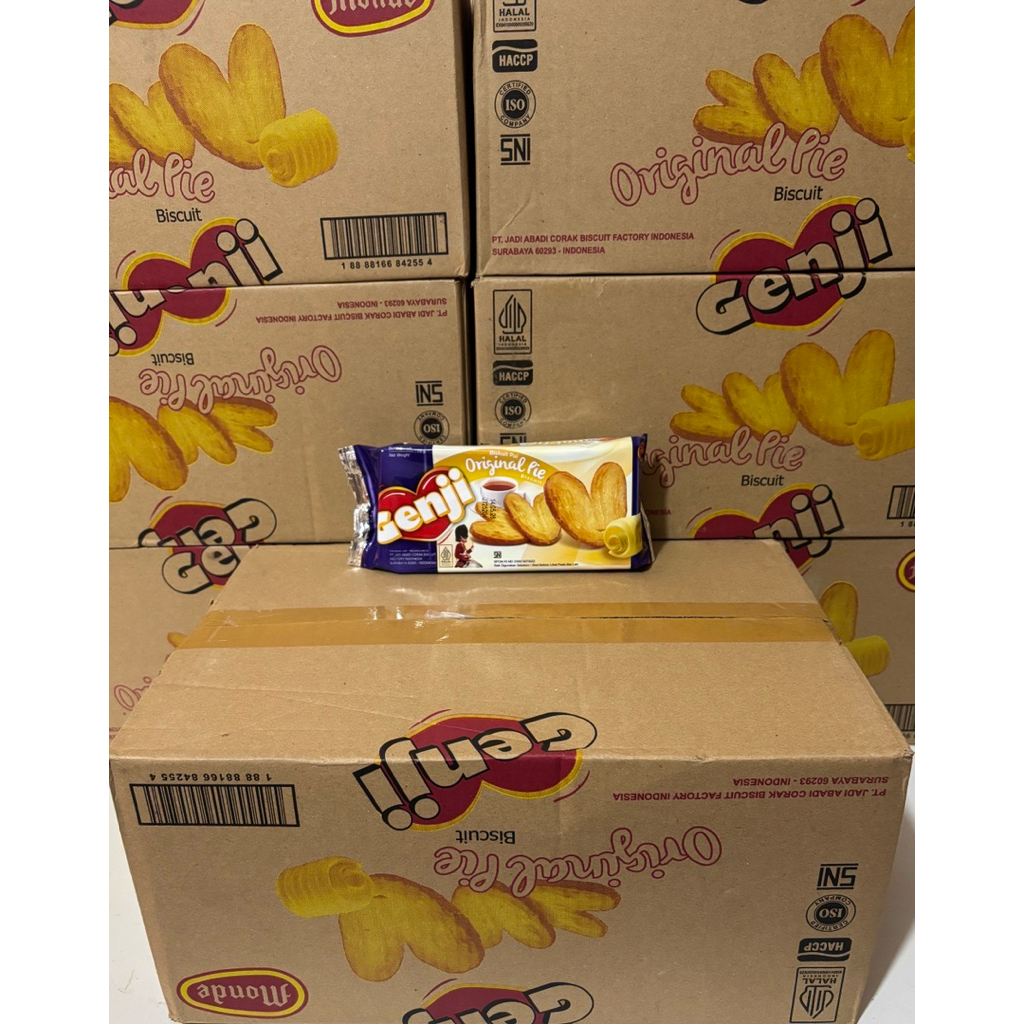 

Monde Genji Original Pie 70 Gr 1 Dus ( Isi 24 pack ) | Biskuit Monde Pie