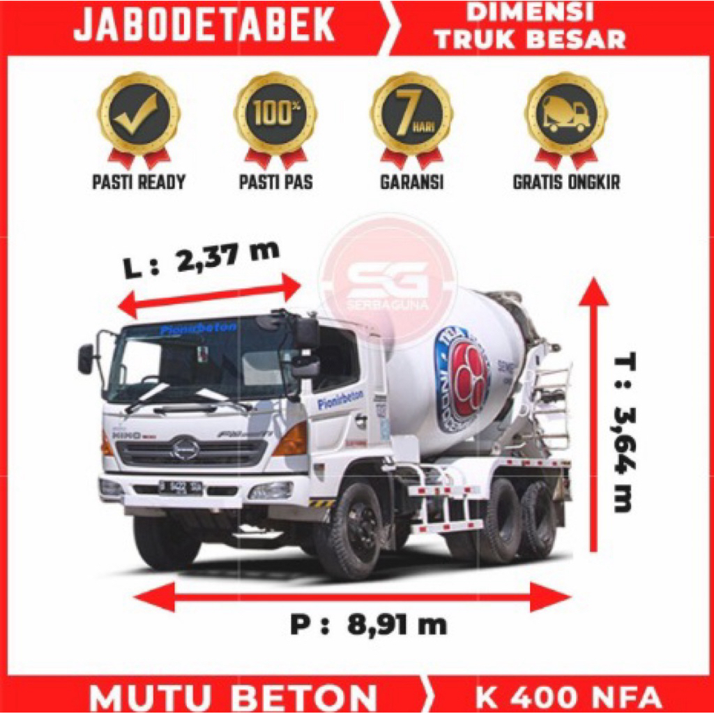 K400 NFA BETON READYMIX SEMEN TIGARODA - JAYAMIX
