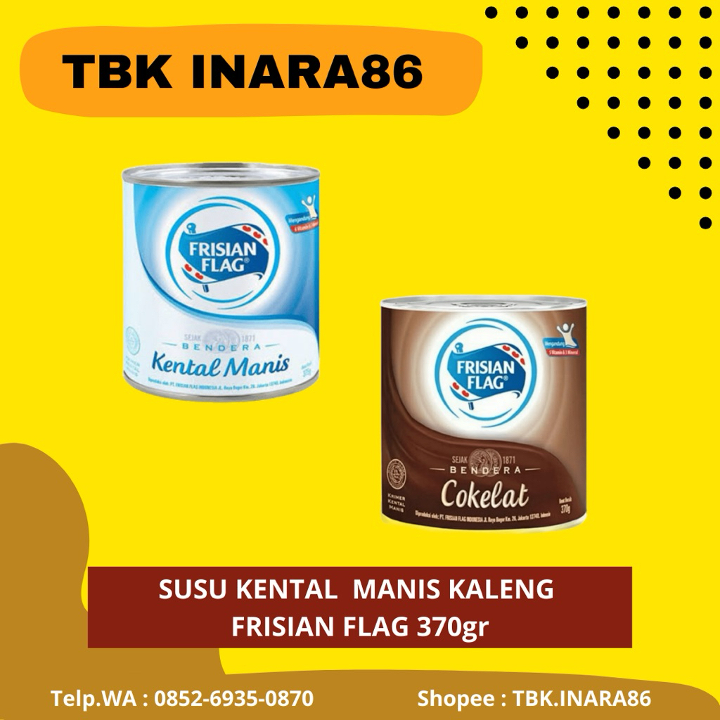 

Susu Kental Manis Frisian Flag Kaleng 370g – Putih / Cokelat