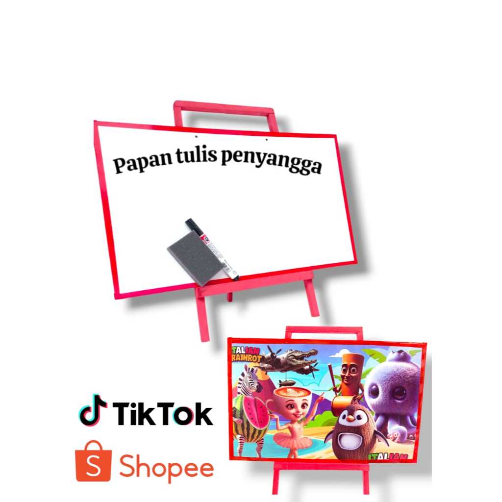 

Papan tulis anak tiga ukuran dengan kaki penyangga,Gratis Spidol dan Penghapus