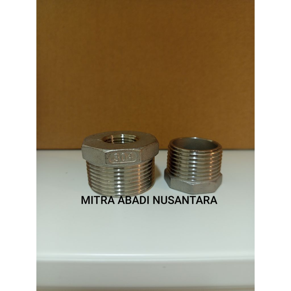 Buxing 11/4" x 1/2" inch Stainless Ss 304