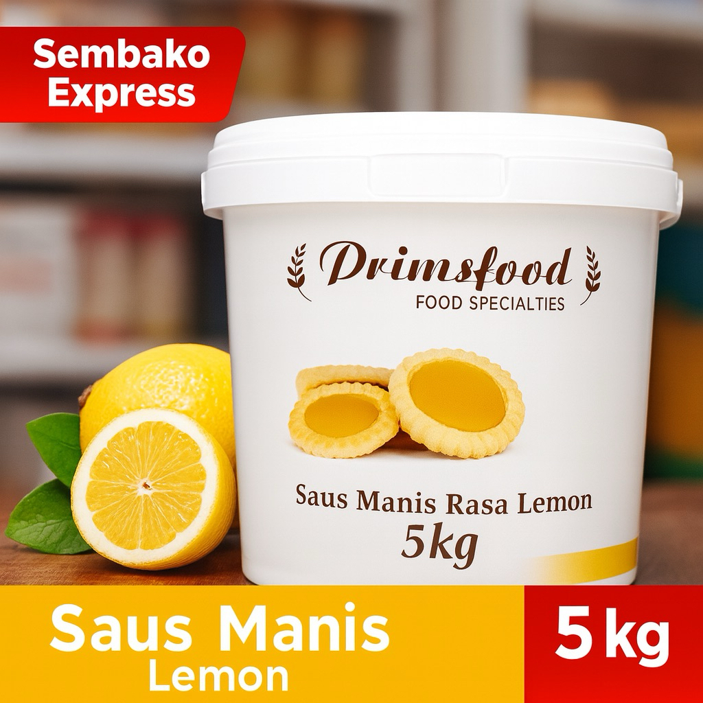 

Primsfood Saus Manis Rasa Lemon 5 kg – Isi Tart & Topping Serbaguna