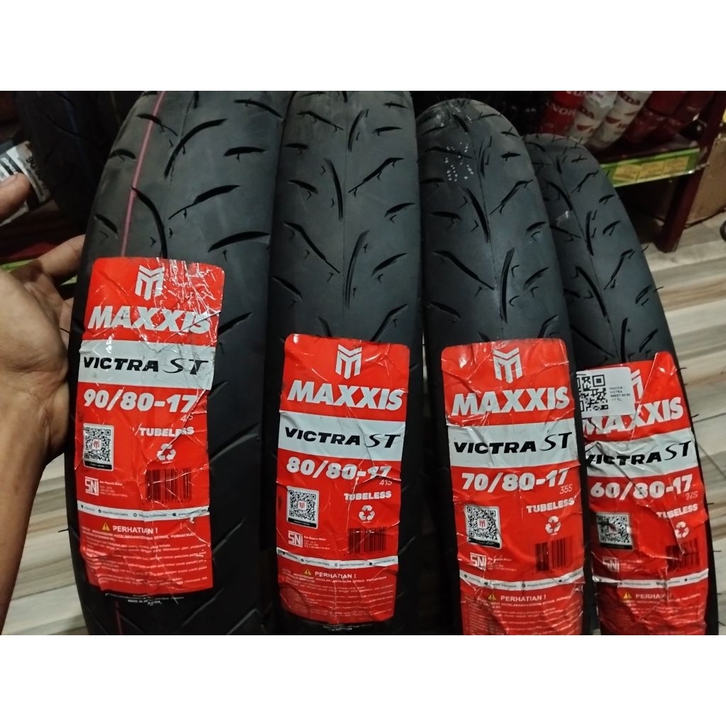 BAN MOTOR MAXXIS VICTRA TUBLES RING 17 (60/80 - 70/80 - 80/80 - 90/80 - 110/70 - 120/70 - 130/70) MA