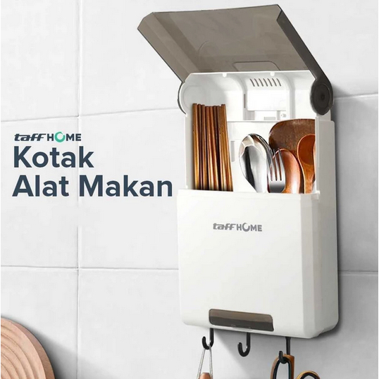 Tempat Sendok Kotak Sendok Garpu Sumpit Alat Makan Gantung Dinding