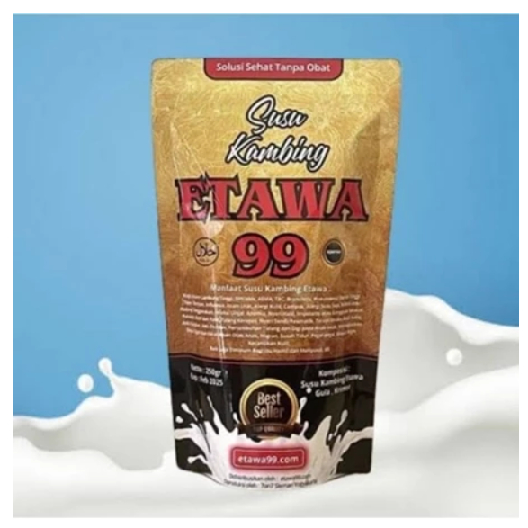 

SUSU KAMBING ETAWA99 PLUS GULA AREN 1 BUNGKUS 250GR ORIGINAL / Susu Etawa 99 Plus Gula Aren