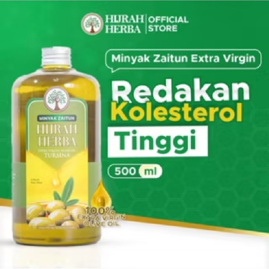 

Minyak Zaitun Hijrah Herba 500 ml - Meredakan Kolesterol Tinggi