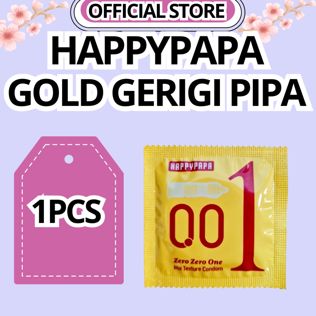 Happypapa 001 Condom Gerigi Pipa Ori 1 Pcs