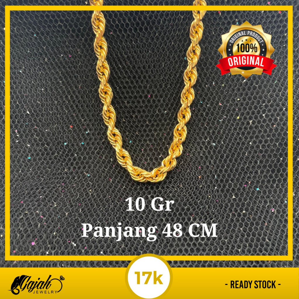 Kalung Panjang Emas 17K - 10 Gram  5235