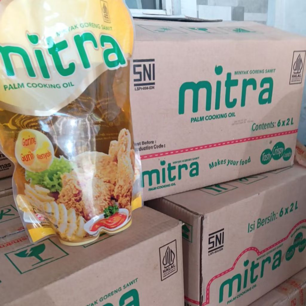 

MITRA minyak goreng 2 liter 6 pouch 1 dus