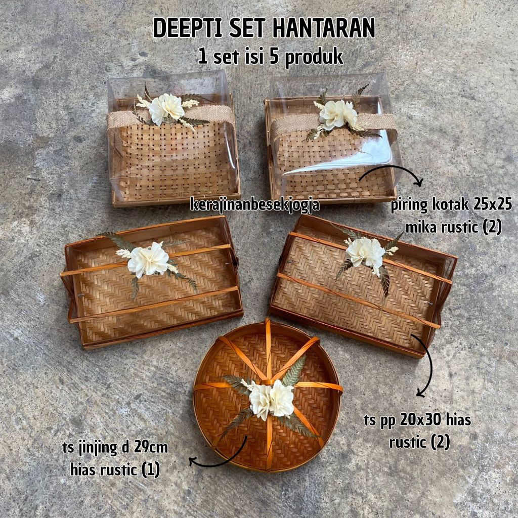 

SET HANTARAN RUSTIC DEEPTI | hantaran rustic hantaran natural hantaran simple seserahan pernikahan