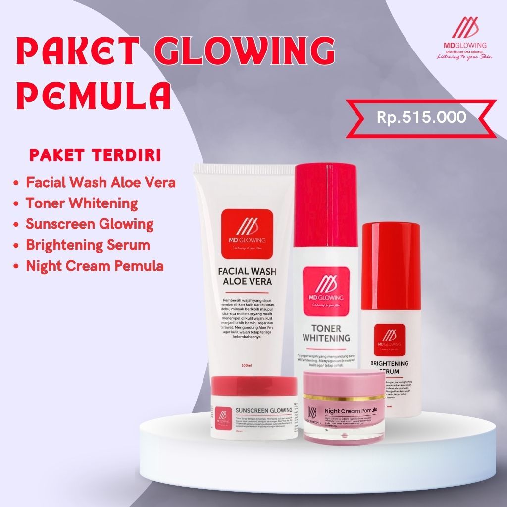 Paket Glowing Pemula MD GLOWING BPOM