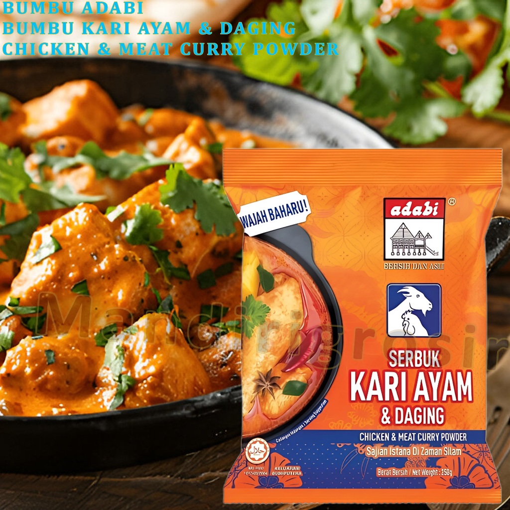 

Bumbu Instan Kari Ayam & Daging * Adabi * Chicken & Meat Curry Powder * 250gr