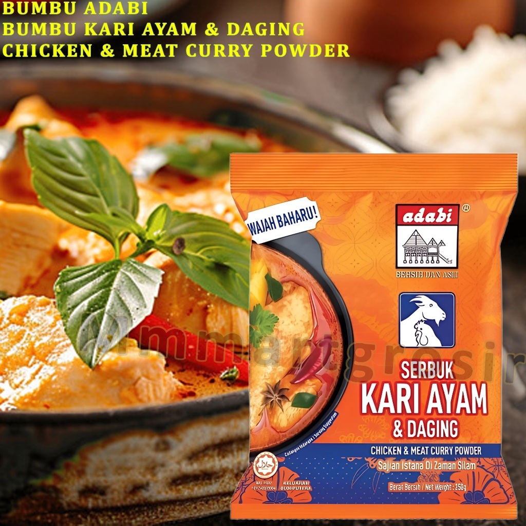 

Adabi / Bumbu Instan Kari Ayam & Daging / Chicken & Meat Curry Powder / 250gr
