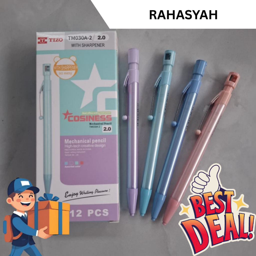 

PENSIL MEKANIK 2.0 TIZO TM030A-2 dengan pengserut pencil COSINESS
