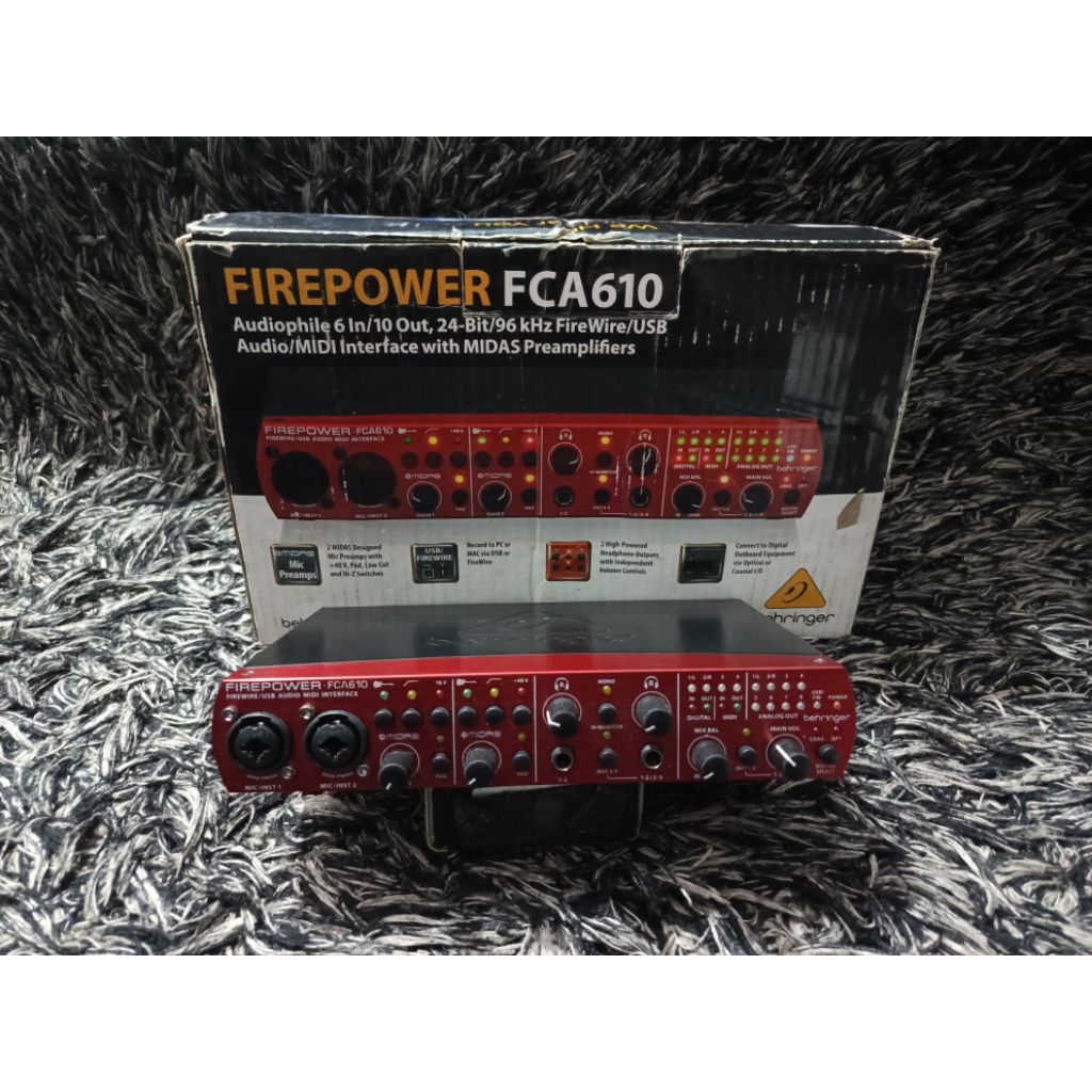 SoundCard Behringer FIREPOWER FCA610 Audio Interface Soundcard