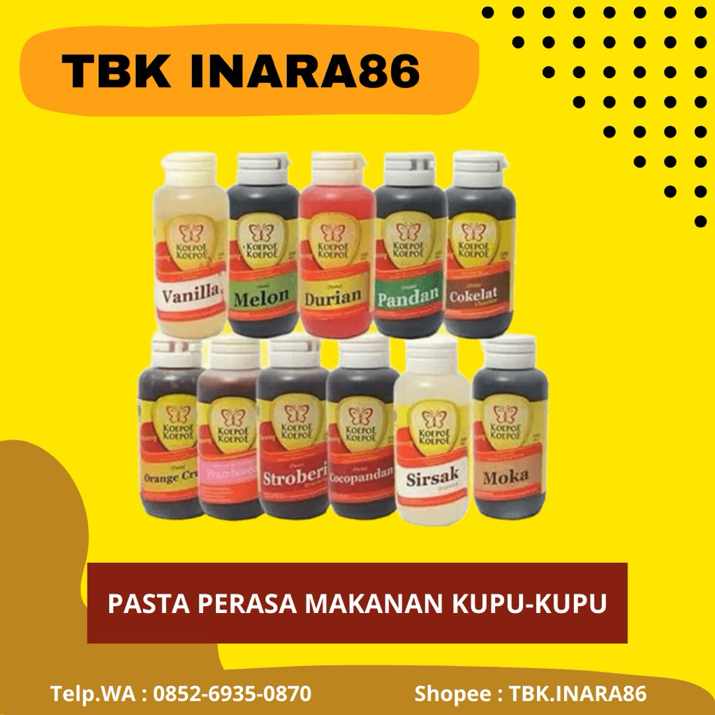 

Koepoe Pasta Perasa Pewarna Kupu-Kupu 25ml – Bahan Kue & Dessert
