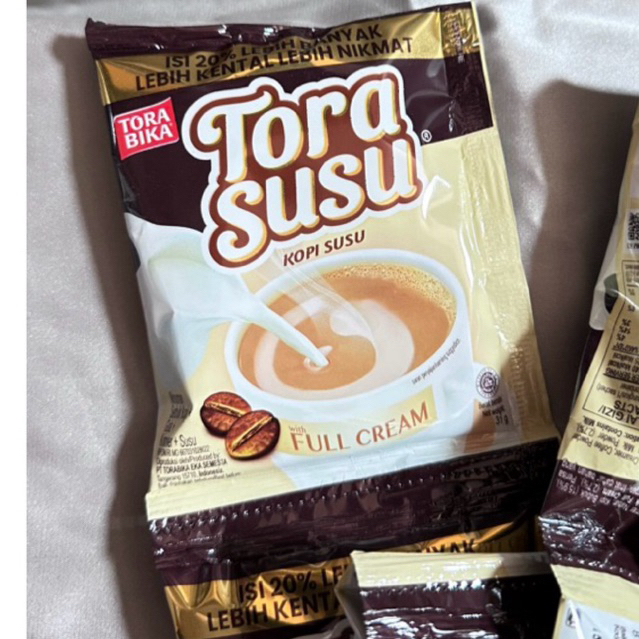

TORABIKA TORA SUSU 31GR – KOPI INSTAN CAMPUR SUSU (1 Renteng isi 10 Sachet)