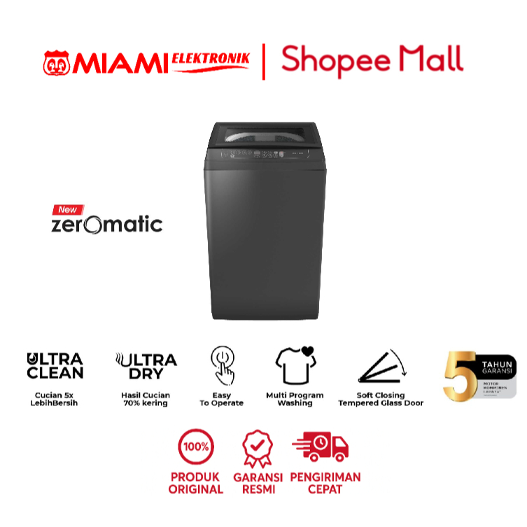 Polytron PAW1029TY Mesin Cuci 1 Tabung 10kg Putih