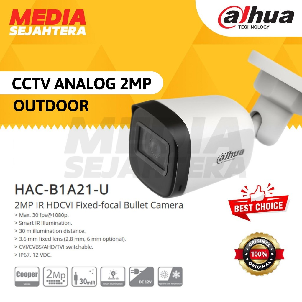CCTV ANALOG DAHUA COOPER 2MP OUTDOOR InfraRed