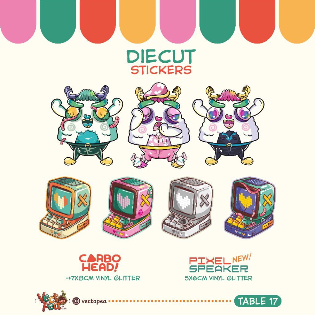 

Stiker Lucu & Cute Pixel Speaker, Vinyl Glitter - Vectopea by Cing