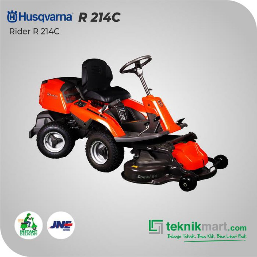 Mesin potong rumput/ mesin pemotong rumput mobil merk Husqvarna model R214C Rider Ride On Lawn Mower