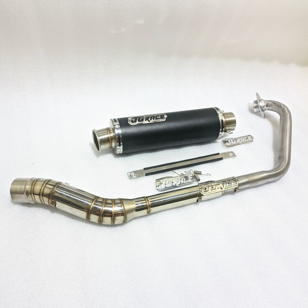 knalpot racing BAS ADEM JGRace  Fullset Vixion CB150new/Old satria Fu karbu Sonic verza tiger megapr