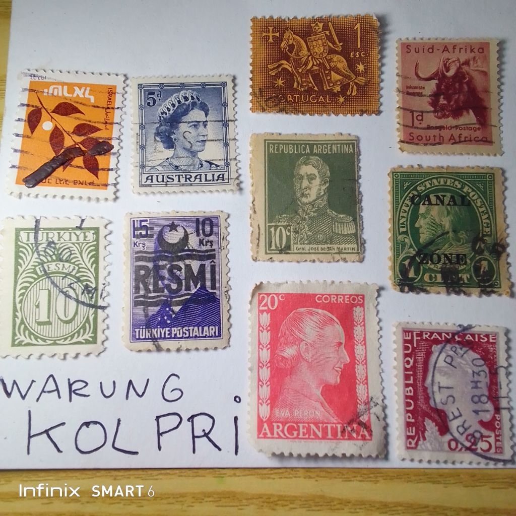 

koleksi perangko prangko lama mancanegara sepaket 10pcs