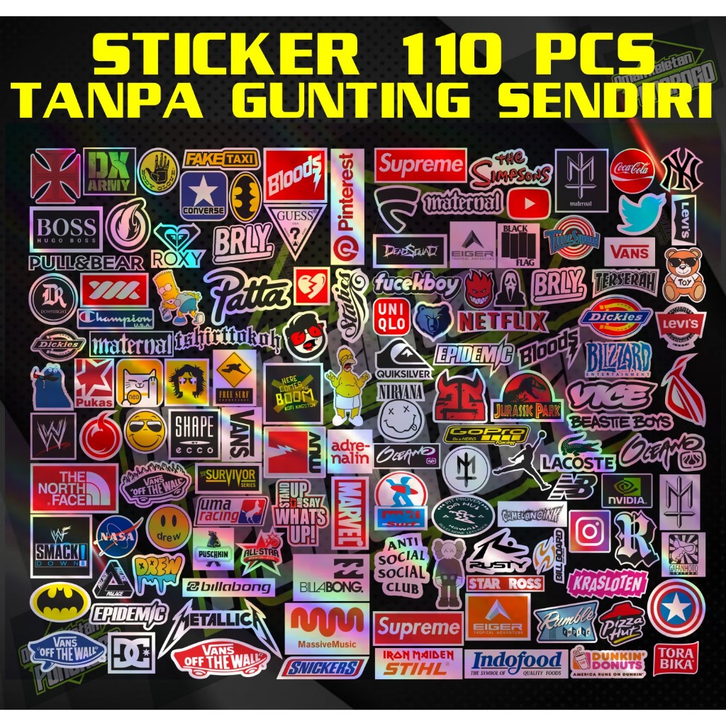 

STICKER RANDOM, STICKER BRAND, STICKER DISTRO, STIKER AESTHETIC ANTI AIR UNTUK LAPTOP CASE TUMBLER KOPER HP DLL
