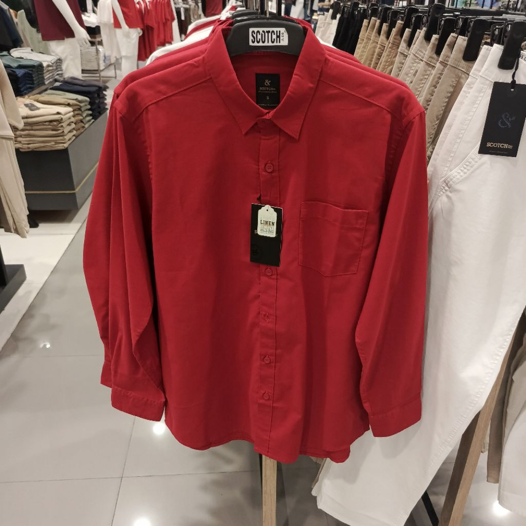 Scotch Kemeja Lengan panjang Pria Dewasa Size S - Xl