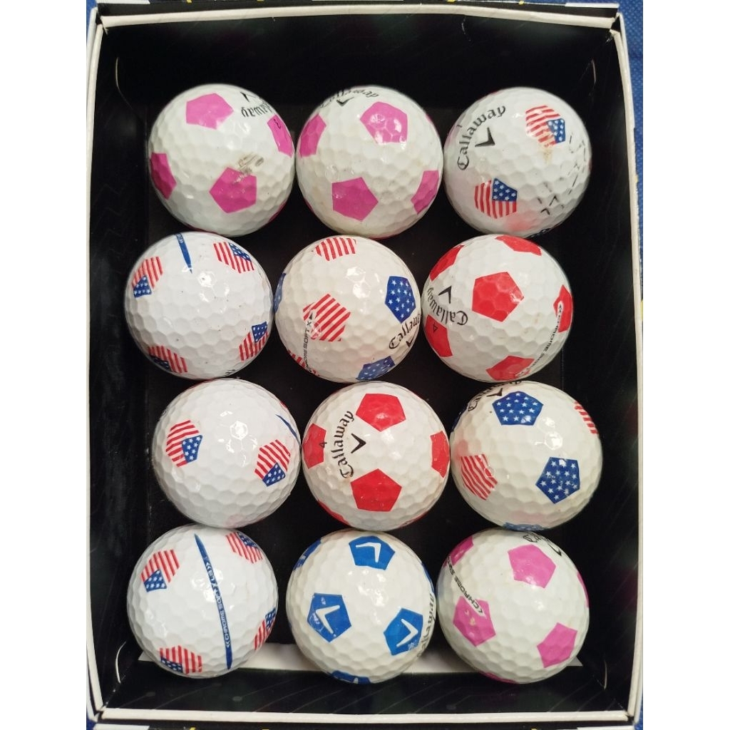 Bola Golf second merk Callaway mogif soccer grade A isi 12 pcs