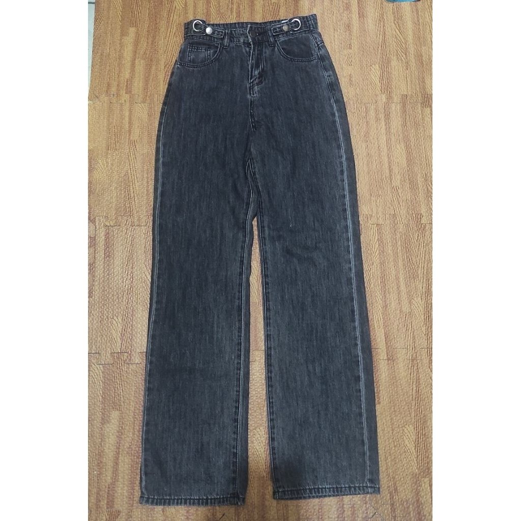 Preloved Celana Jeans Kulot Hitam Snow Black/Black Wash