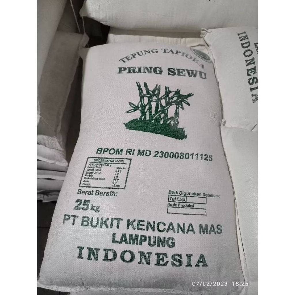 

TAPIOKA PRINGSEWU 25 KG KHUSUS INSTAN