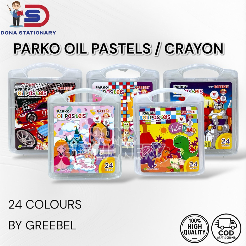 

Greebel Crayon Parko Oil Pastels 24 Warna / Crayon Greebel Parko