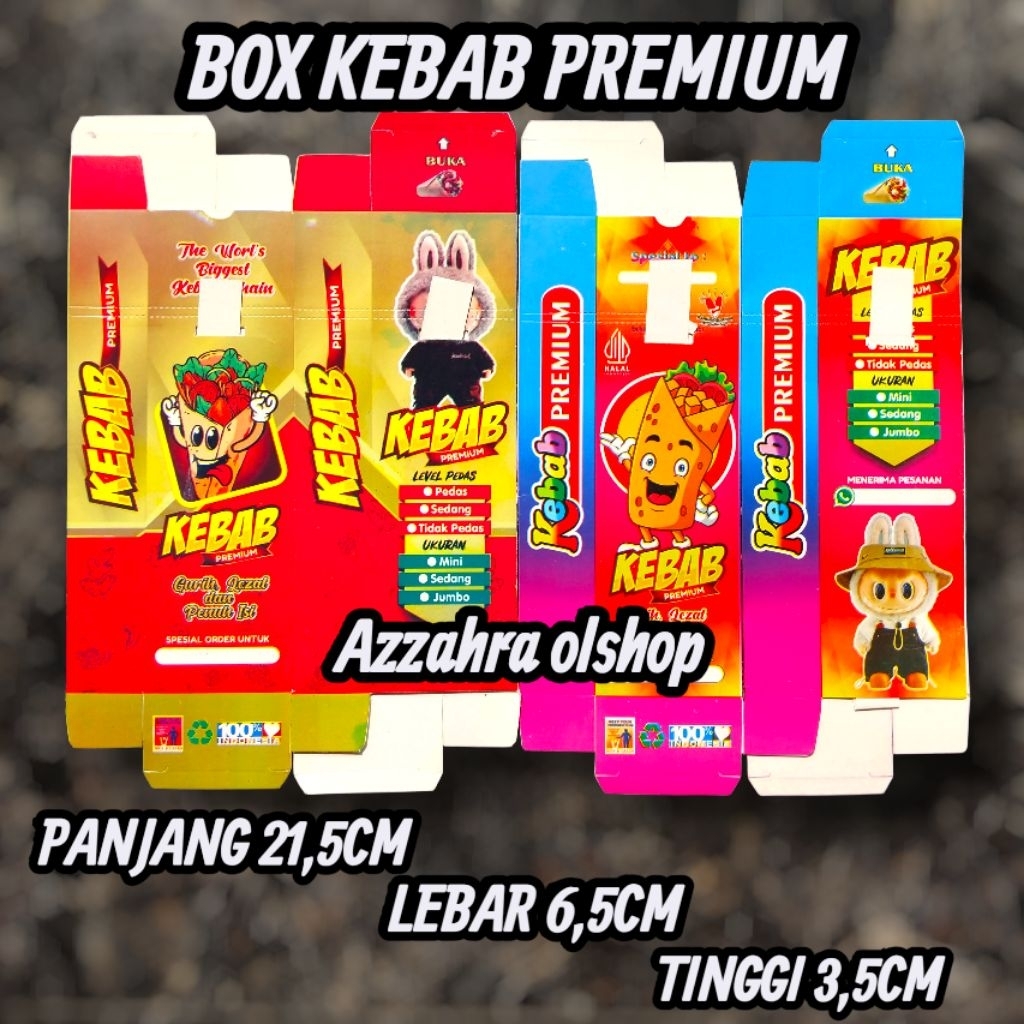 

Kertas kebab / Wadah kebab / Dus kebab / Box kebab /Kemasan kebab premium