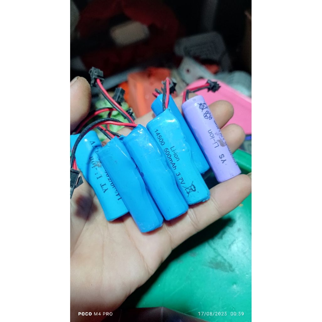 Batrai  Mobilan Rc,ofrod dll tipe 14500 3,7v 500mah