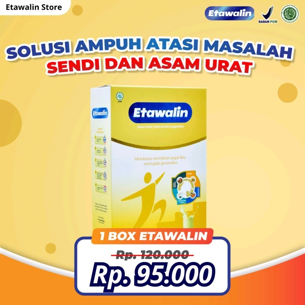 

TERLARIS...!! Etawalin Susu Etawa Herbal Nyeri Sendi 1 Box