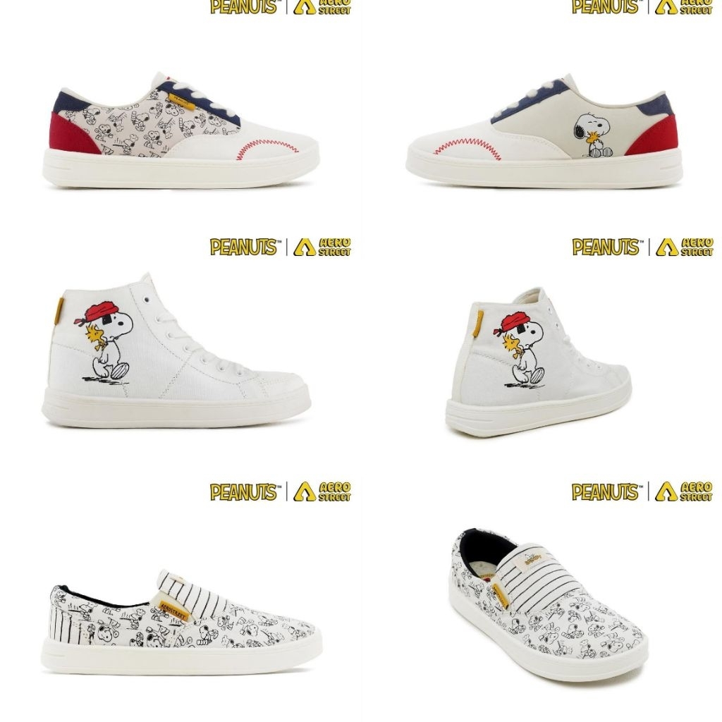 Aerostreet x Snoopy 37-44 Limited Edition - Sepatu Aerostreet Kolaborasi 100% Original