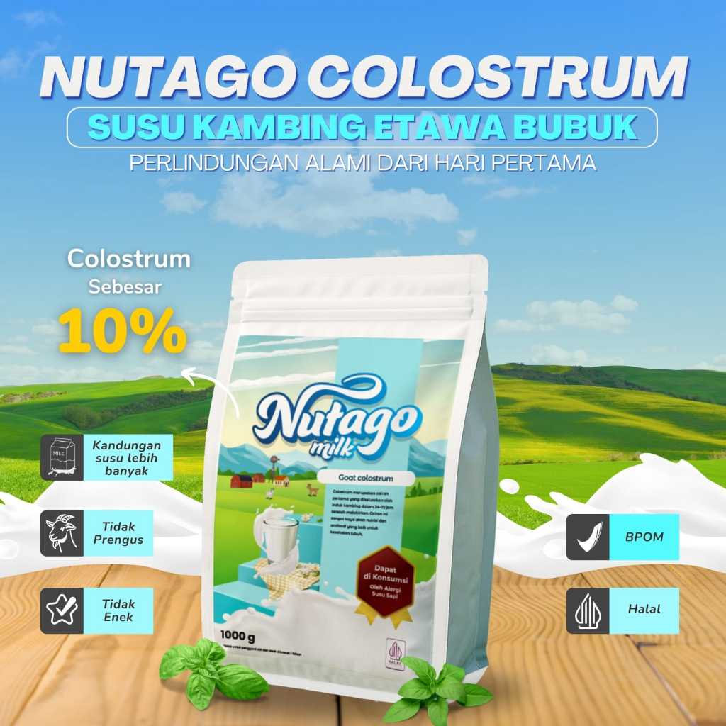 

NUTAGO Susu Kambing etawa Bubuk Colostrum 1KG organik alami