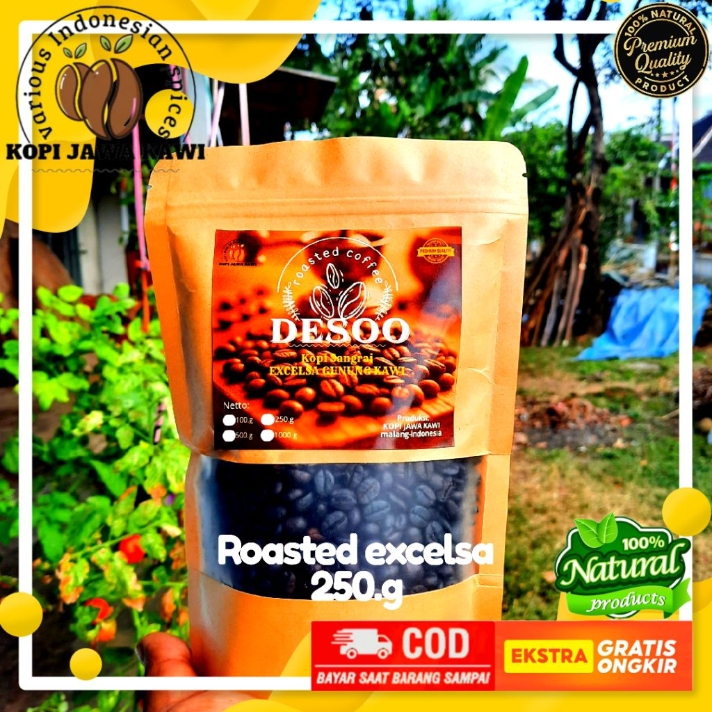 

Kopi Excelsa Roasted Premium 250g 100% Biji Kopi Pilihan Asli Gunung Kawi Cocok Buat Tubruk Expreso