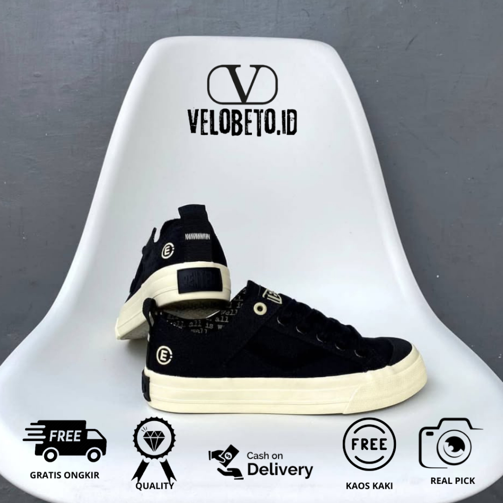 Bonus Kaos Kaki Ventela / Sepatu Ventela Evil Low Papa Gading Vantela Evil x Gading Low Black Ventel