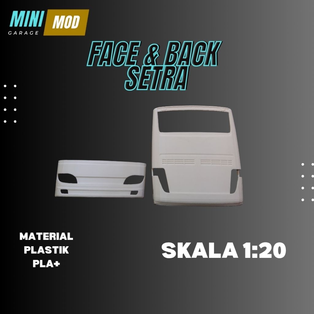 FACE & BACK SETRA MINIATUR BUS SKALA 1:20