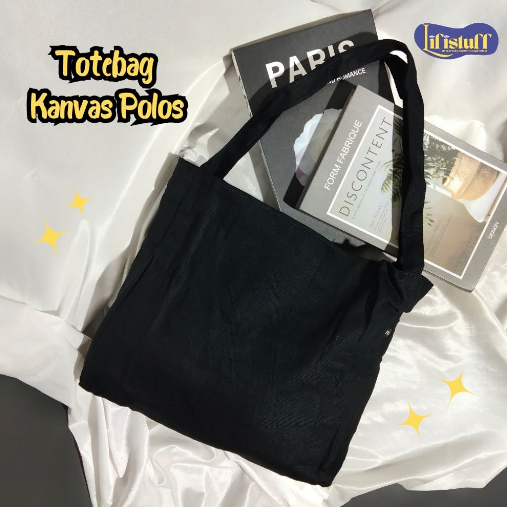 Tote bag Kanvas Polos Resleting