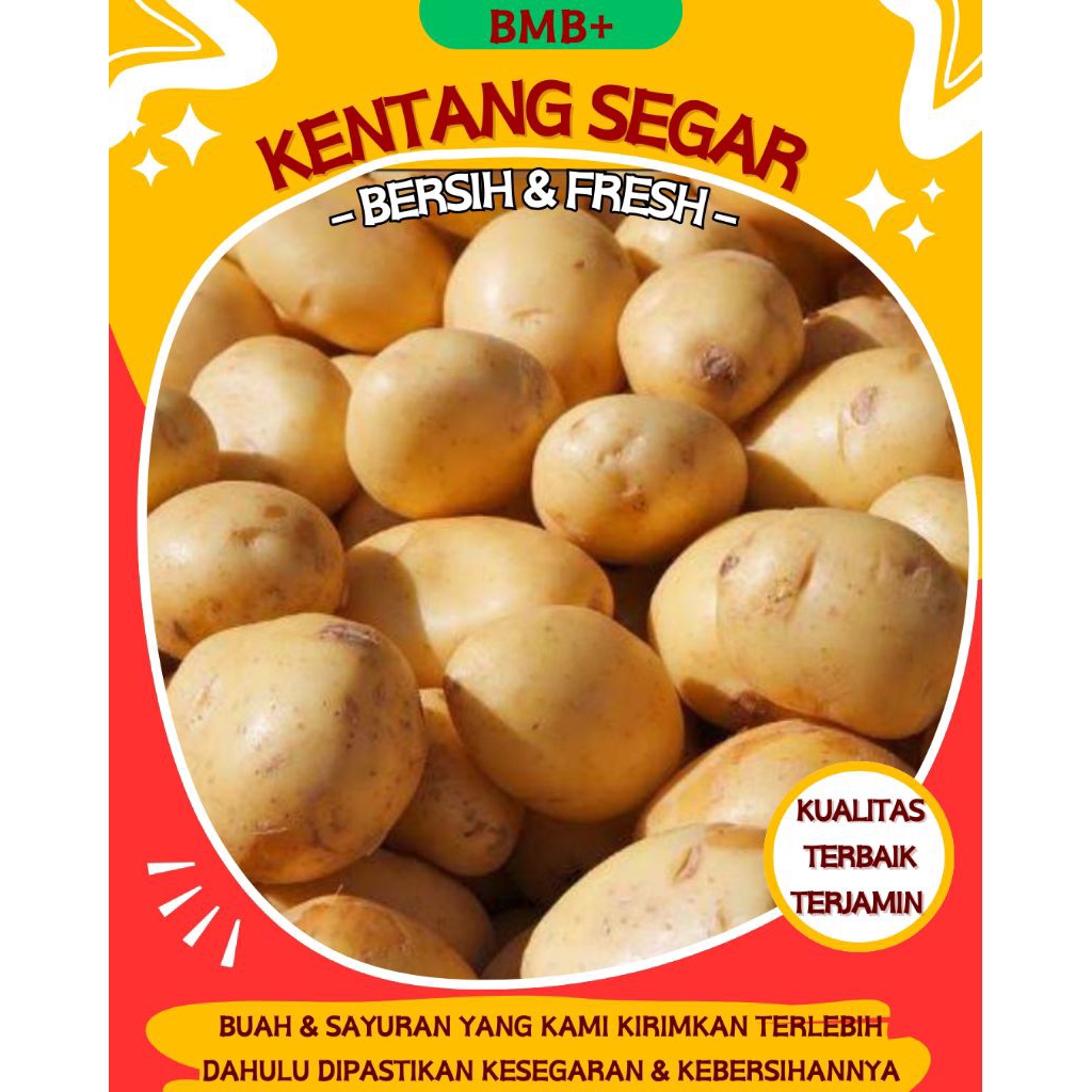 

BMB+ Kentang Segar 1 Kg / Kentang Segar Kualitas Premium