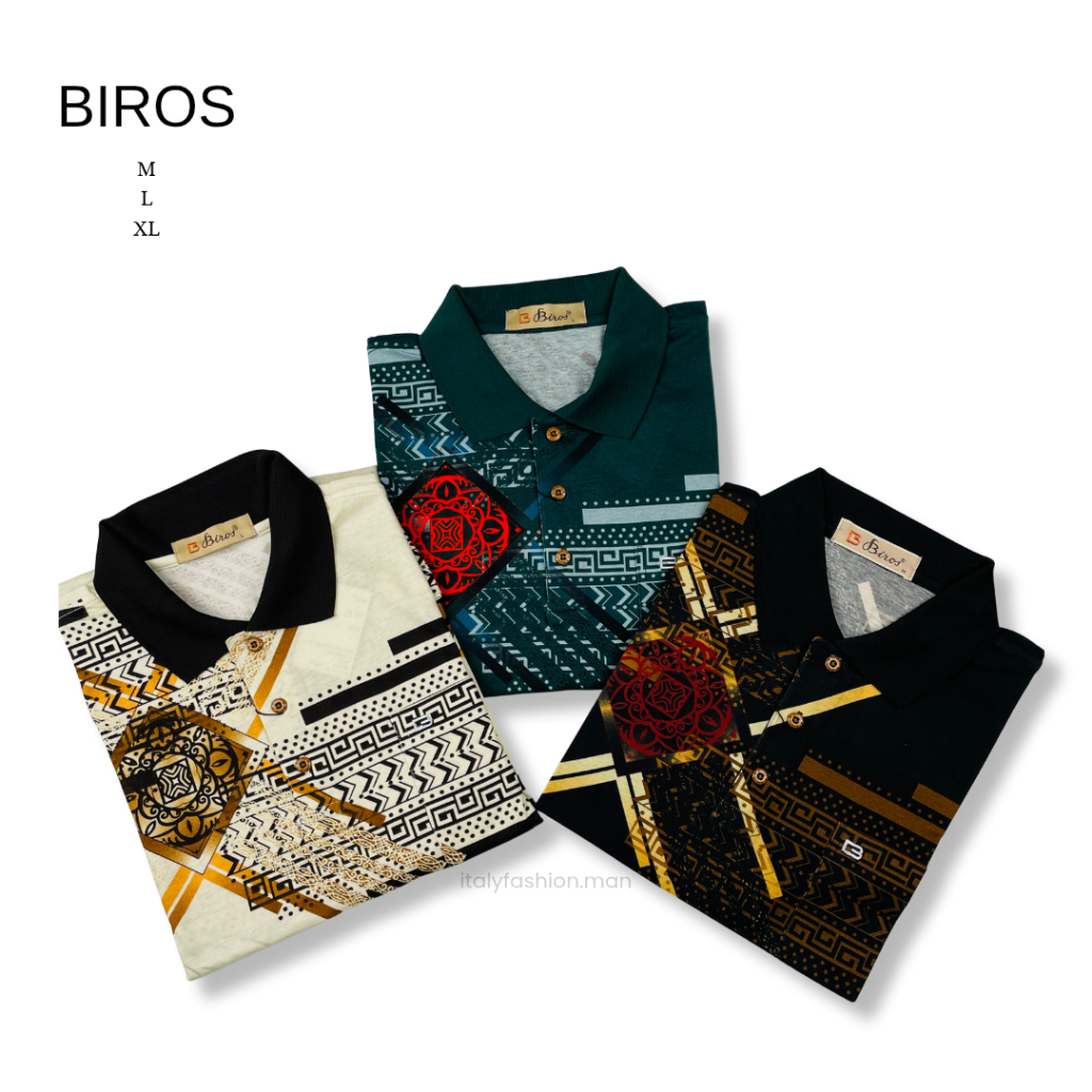 BIROS Kaos Polo Pendek Stretch Pria 381