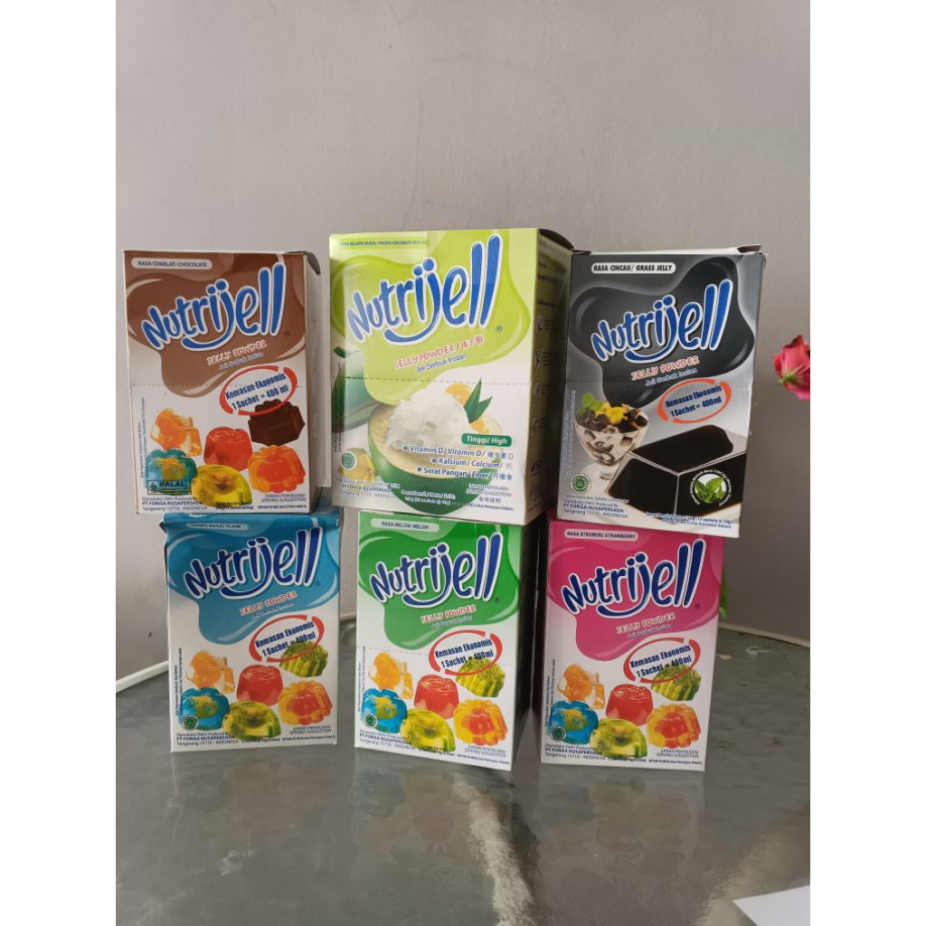 

Nutrijel Jelly Powder Instant - Jelly All Varian Nutrijell Paket Ekonomis 1sachet