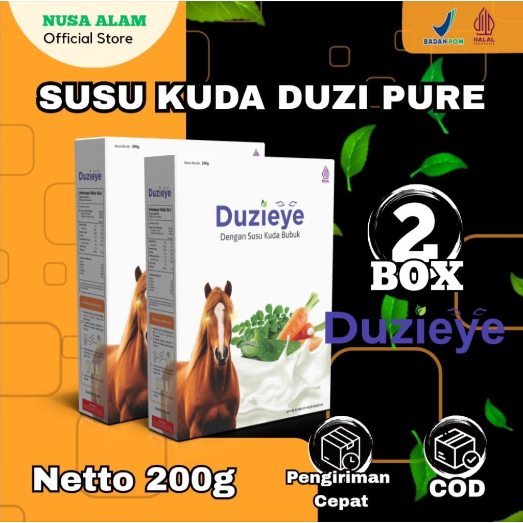 

Duzi Eye - Susu Kuda Lombok Nutrisi Mata Bubuk 200 Gram 2 Box